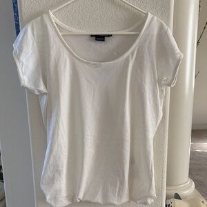 Ralph Lauren White Scoop Neck Short Sleeve Tee